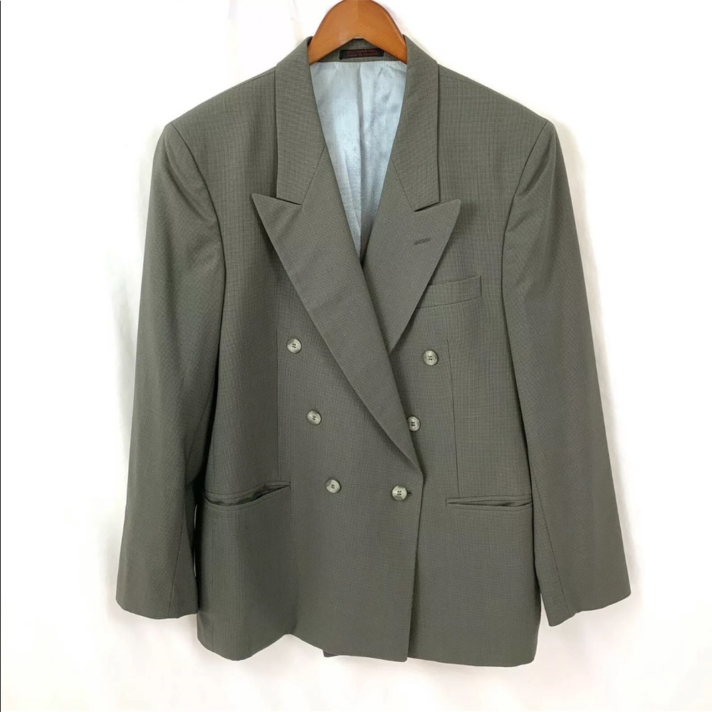 Men 42R Jean-Paul Germain BlazerGray Tweed Pattern